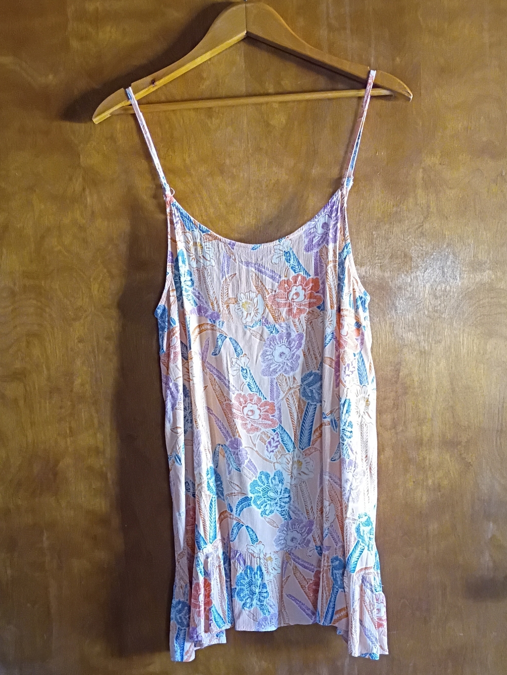 Urban Outfitters Pastel Floral Slip Dress in Peach, Blue, Lavender Beach Summer